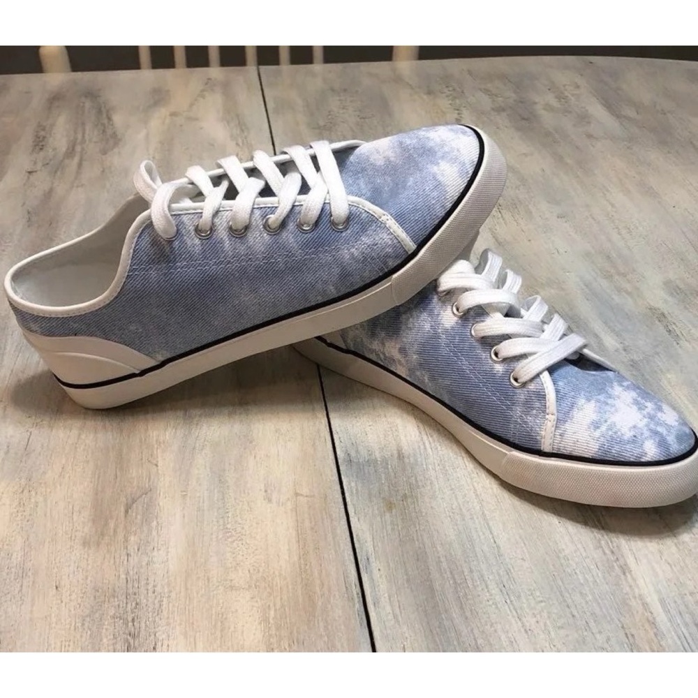Denim Bleached Sneakers